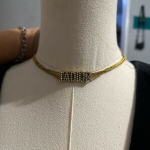 Dior Gold Necklace with Silver Accents